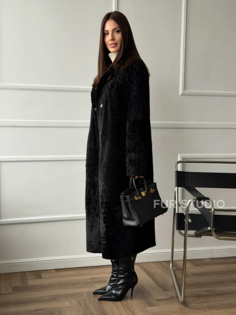 Дубленка из натуральной овчины астраган