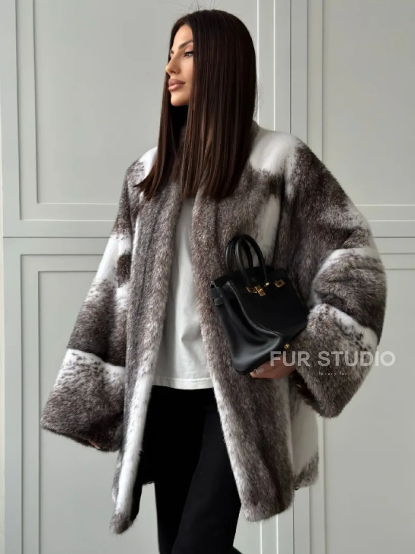 Натуральная шуба из норки крестовки Premium