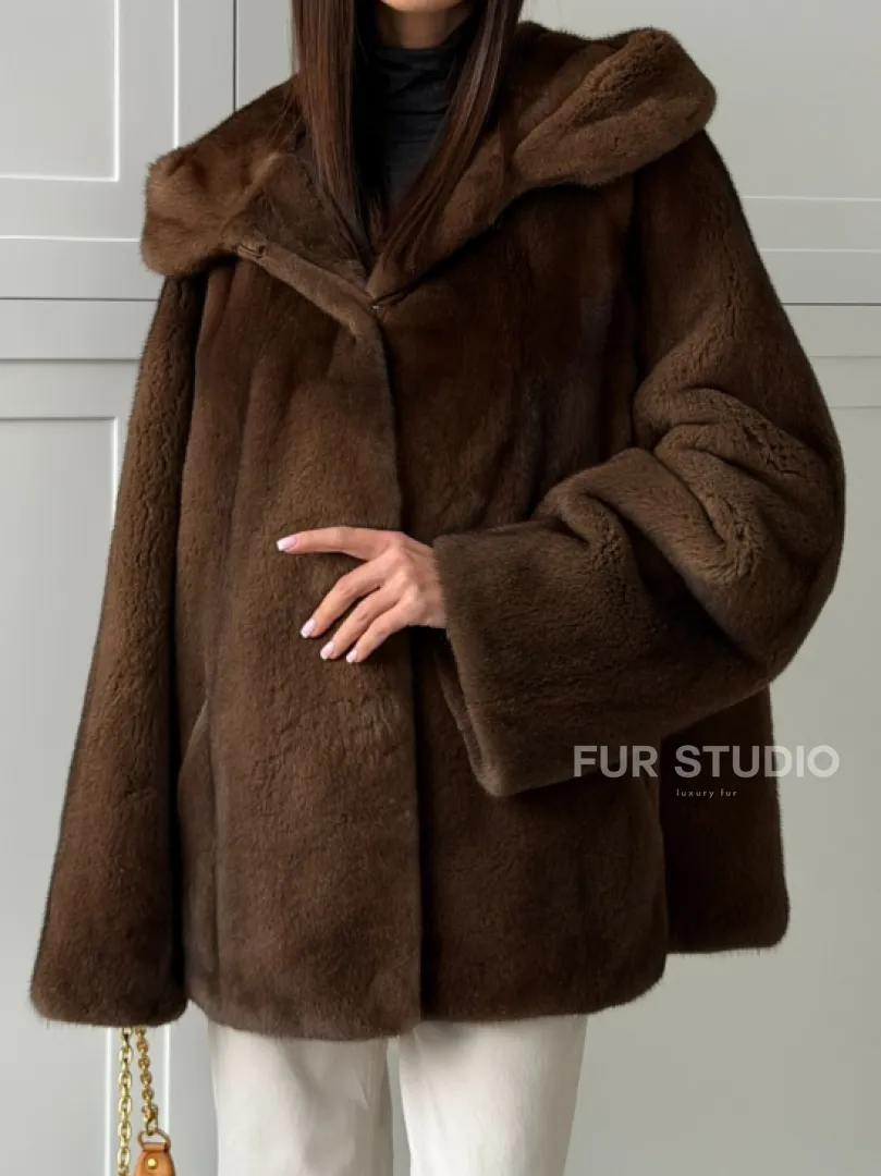 Автоледи с капюшоном из норки KOPENHAGEN FUR