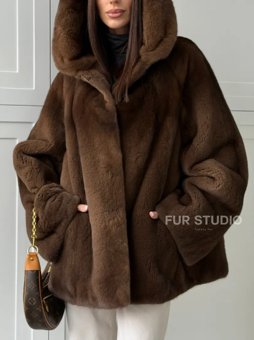 Автоледи с капюшоном из норки KOPENHAGEN FUR