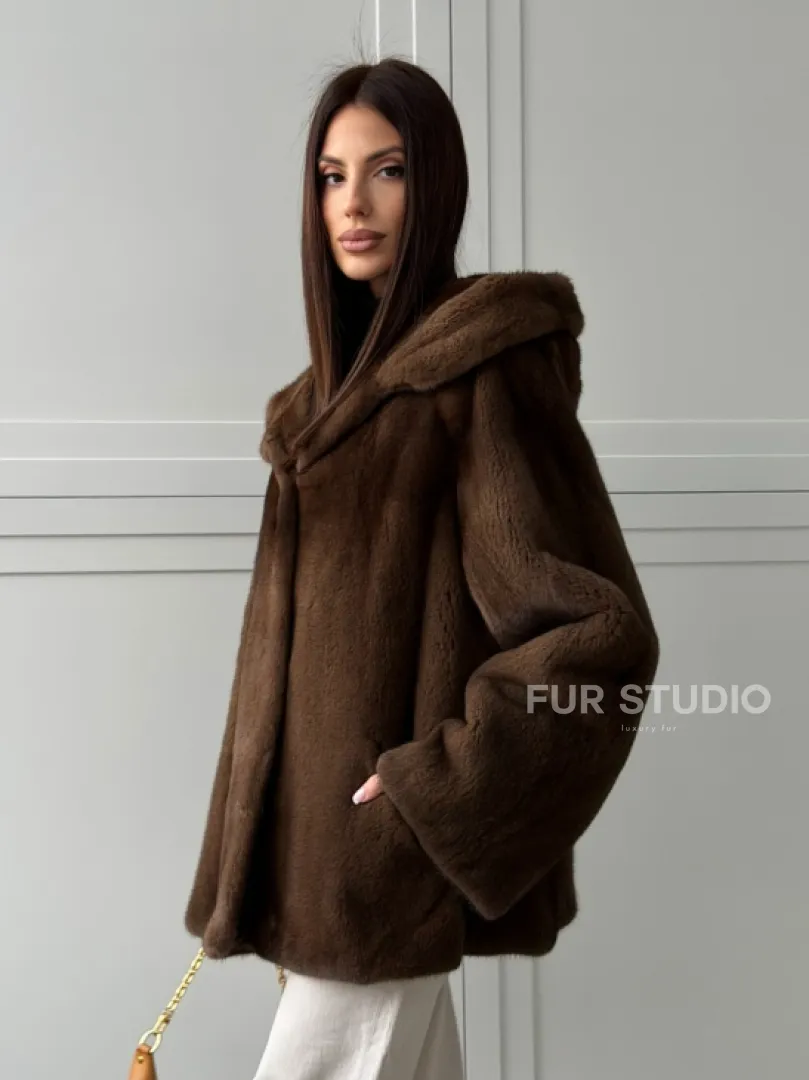 Автоледи с капюшоном из норки KOPENHAGEN FUR