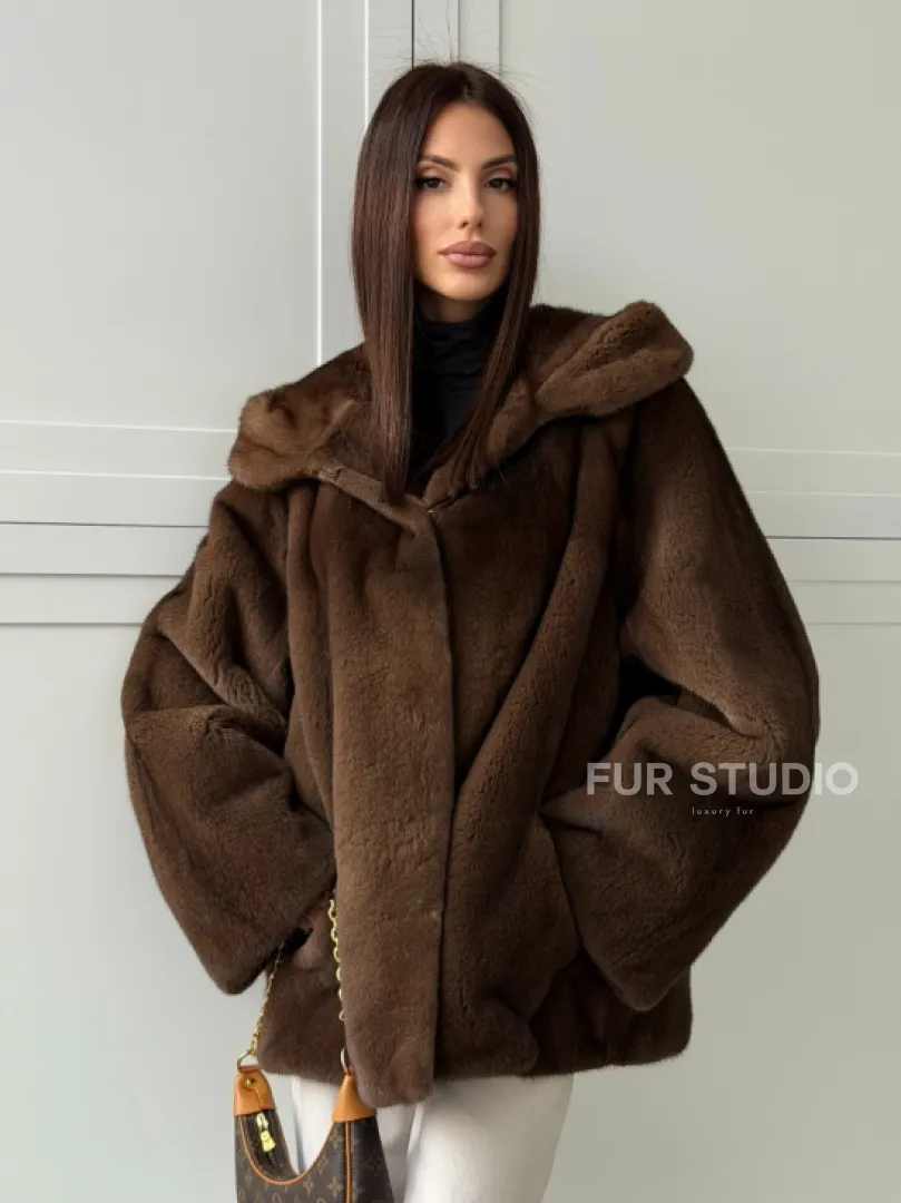 Автоледи с капюшоном из норки KOPENHAGEN FUR