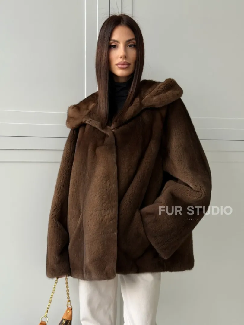 Автоледи с капюшоном из норки KOPENHAGEN FUR