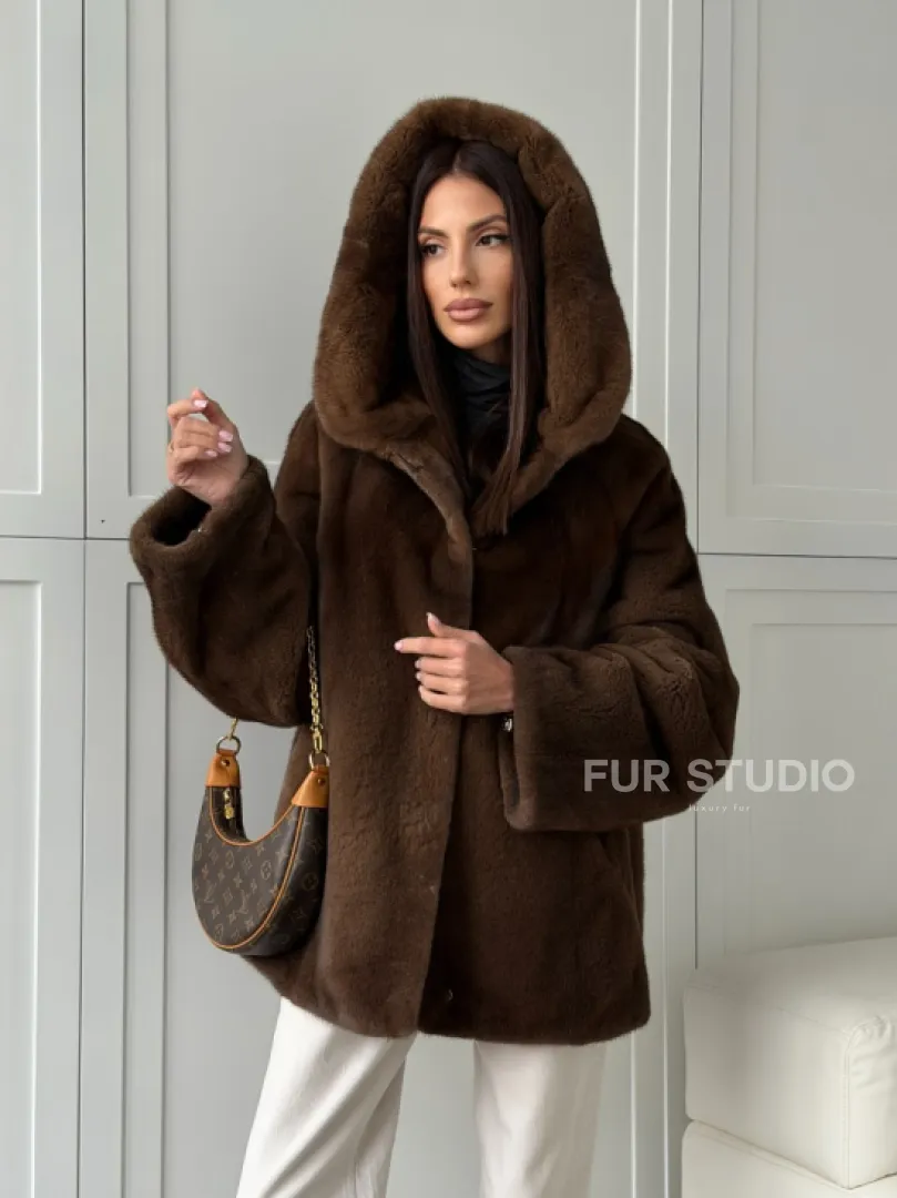 Автоледи с капюшоном из норки KOPENHAGEN FUR