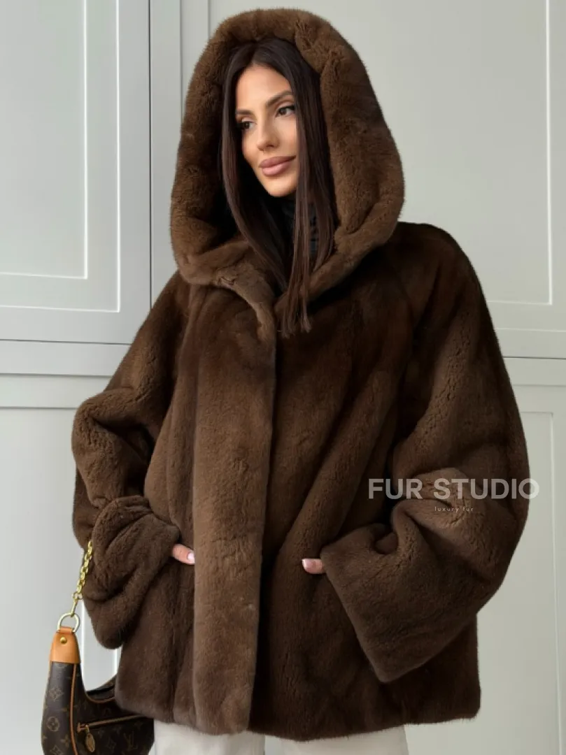 Автоледи с капюшоном из норки KOPENHAGEN FUR