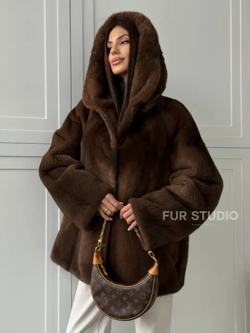 Автоледи с капюшоном из норки KOPENHAGEN FUR