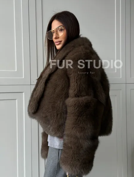 Кроп-шуба из меха песца - фото 14