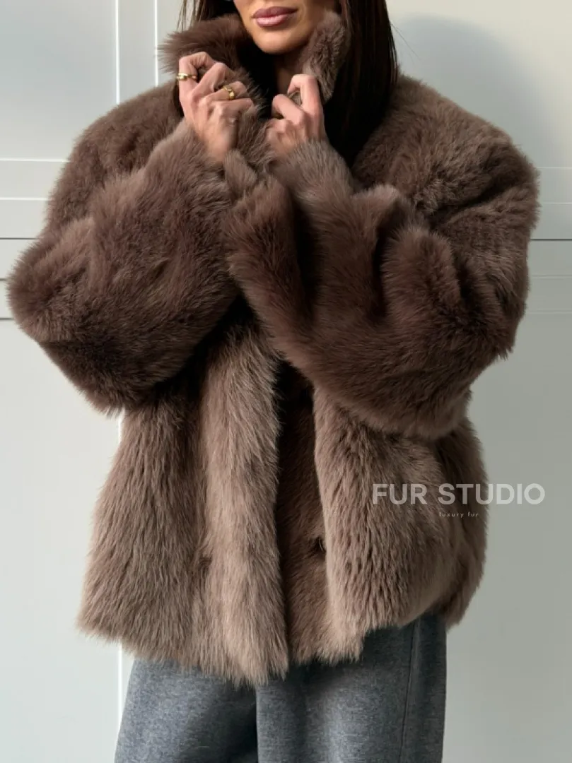 Дубленка из тосканы цвет taupe