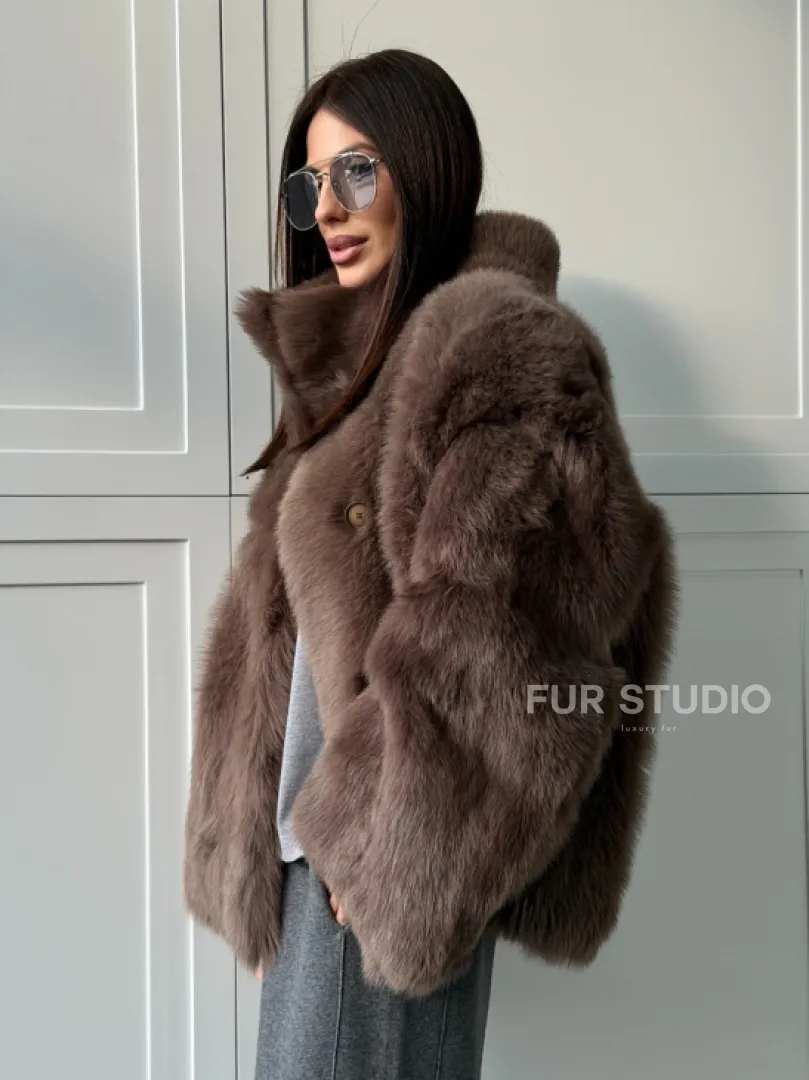 Дубленка из тосканы цвет taupe