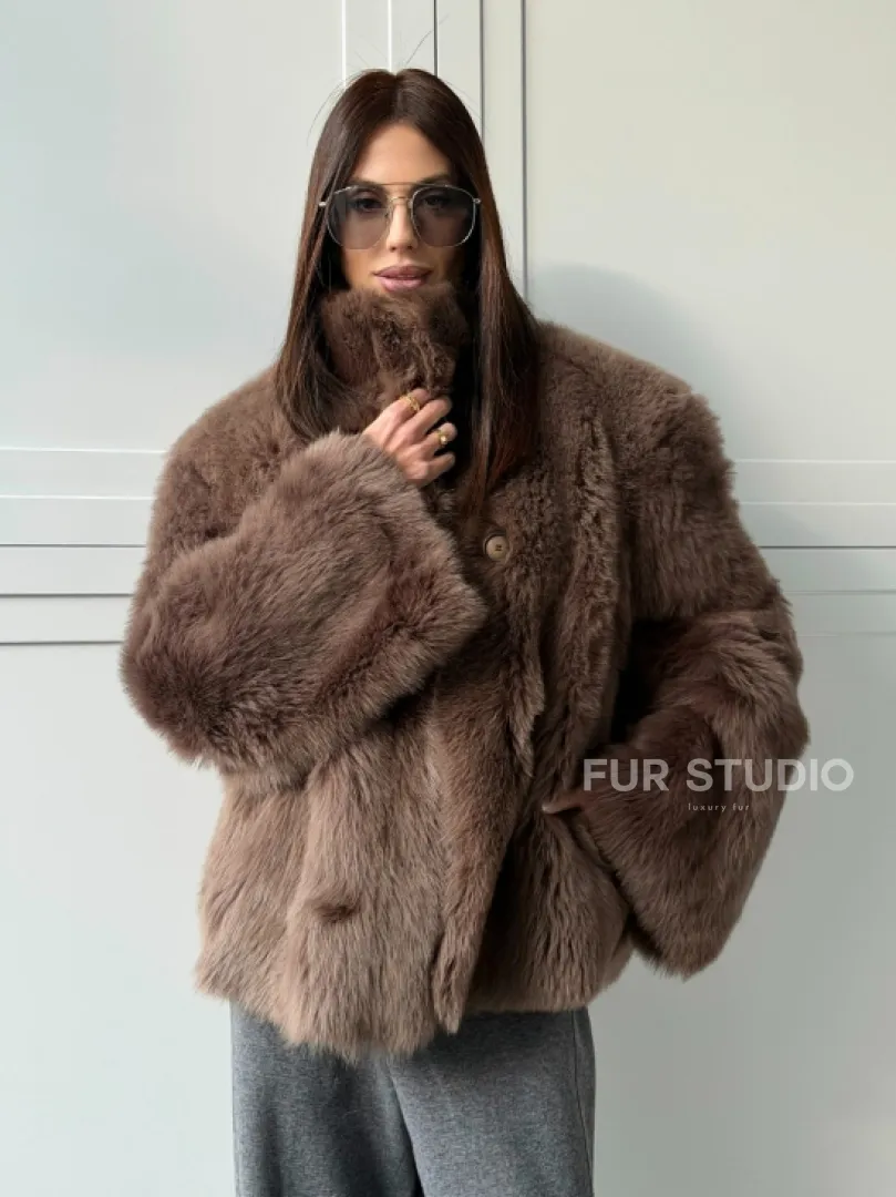 Дубленка из тосканы цвет taupe