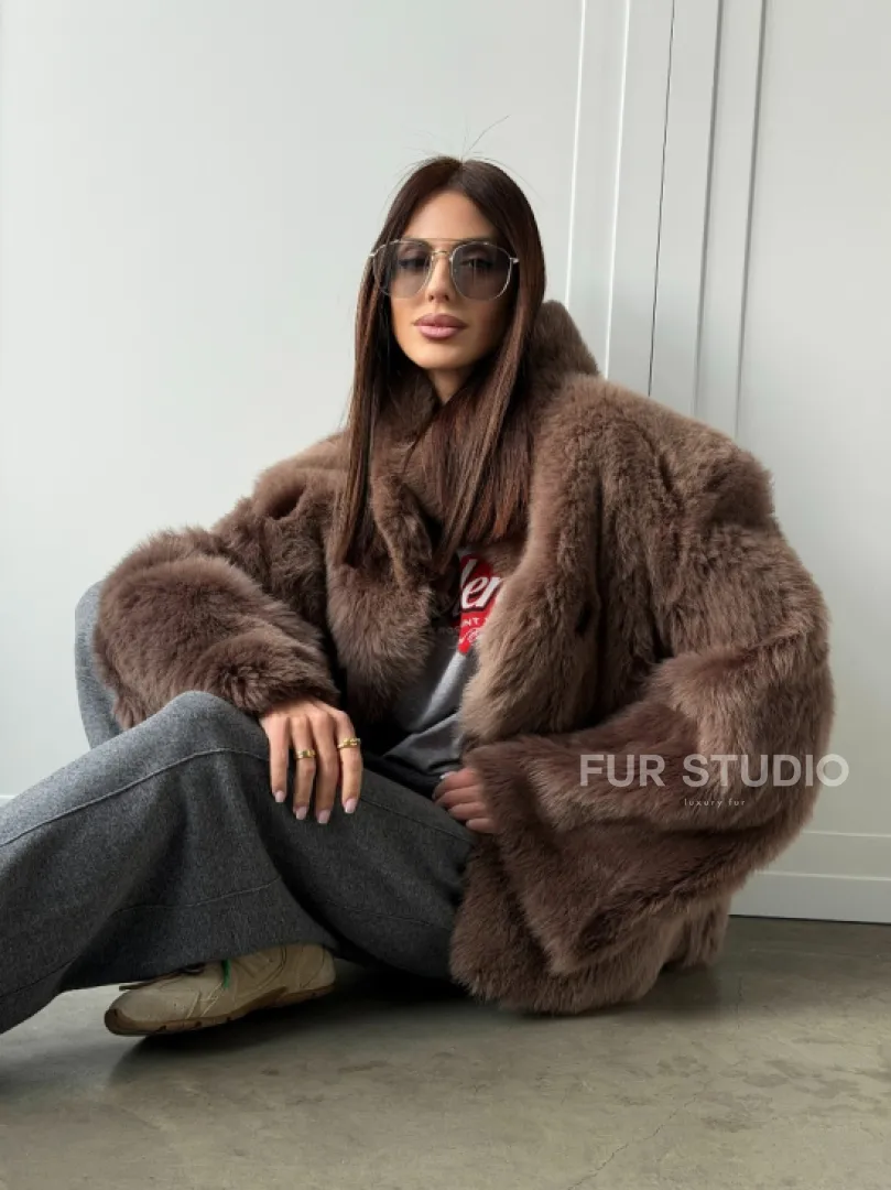 Дубленка из тосканы цвет taupe