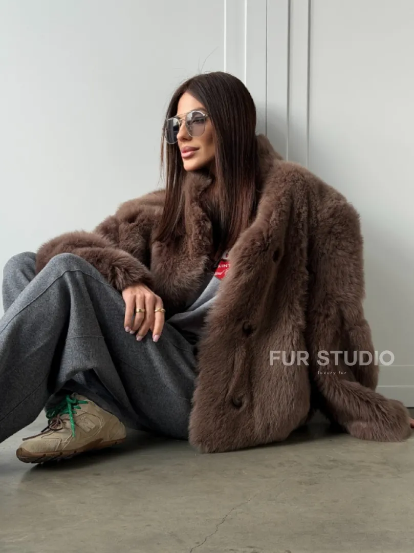 Дубленка из тосканы цвет taupe