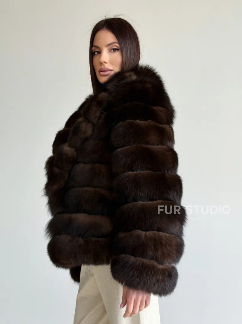 Шуба песцовая под соболь