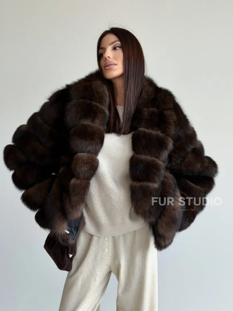 Шуба песцовая под соболь