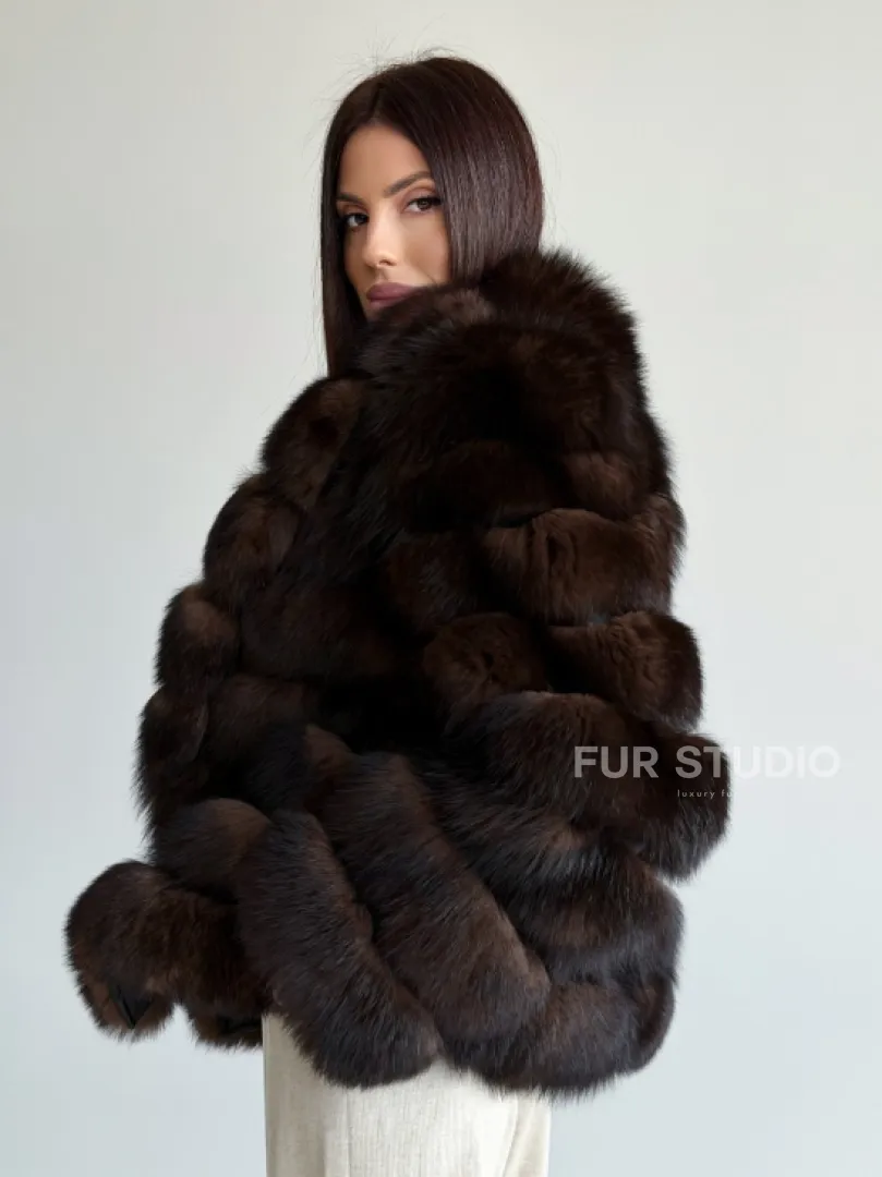 Шуба песцовая под соболь