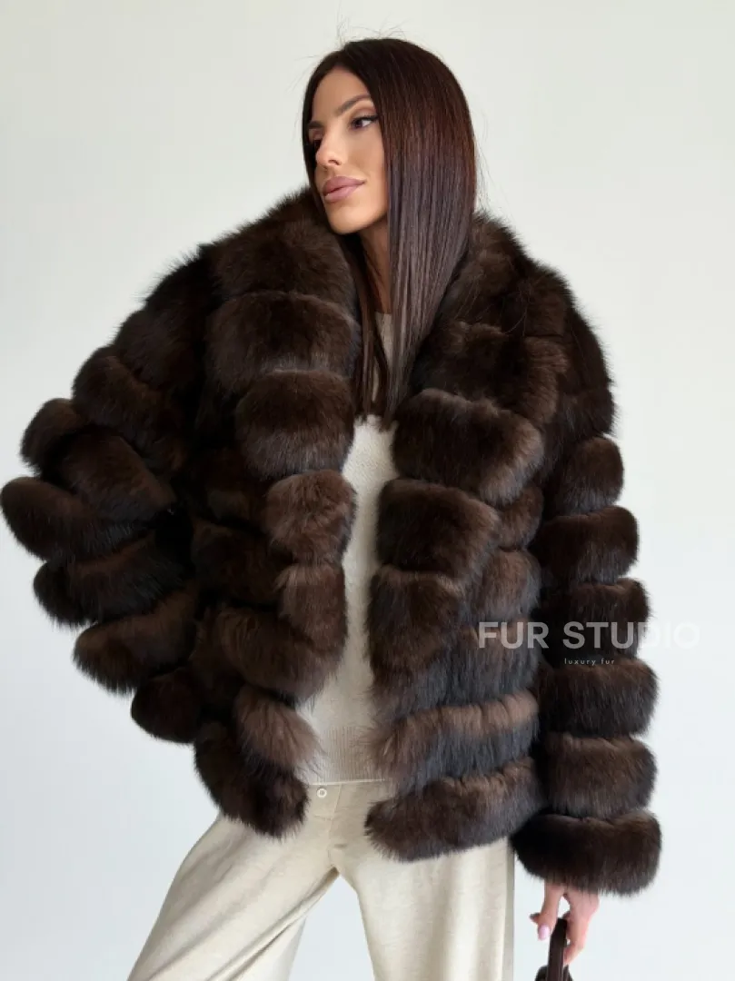 Шуба песцовая под соболь