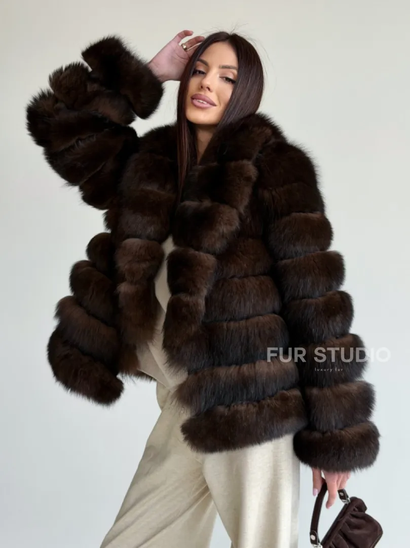 Шуба песцовая под соболь