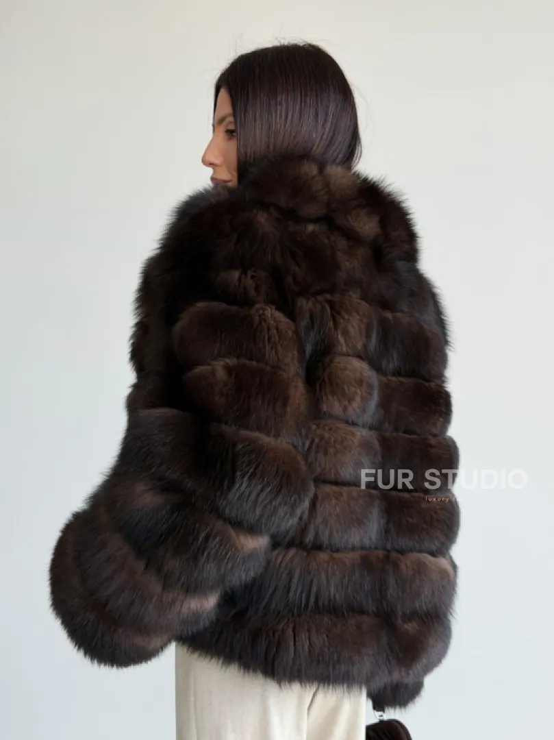 Шуба песцовая под соболь