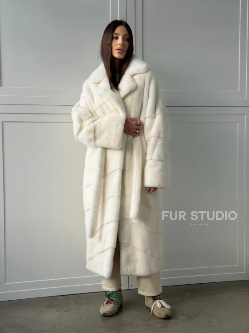 Шикарная норковая шуба White Velvet Premium