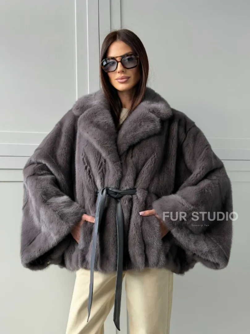 Автоледи норковая, модель -  «Летучая мышь»