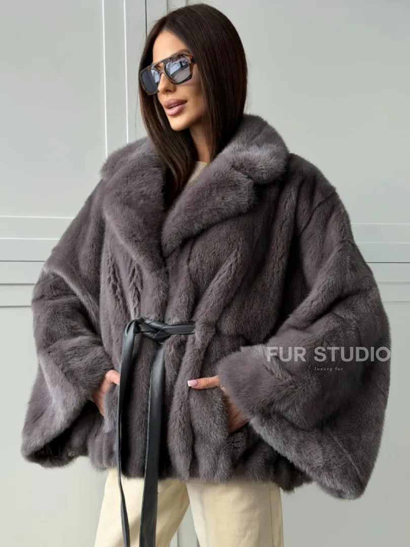 Автоледи норковая, модель -  «Летучая мышь»