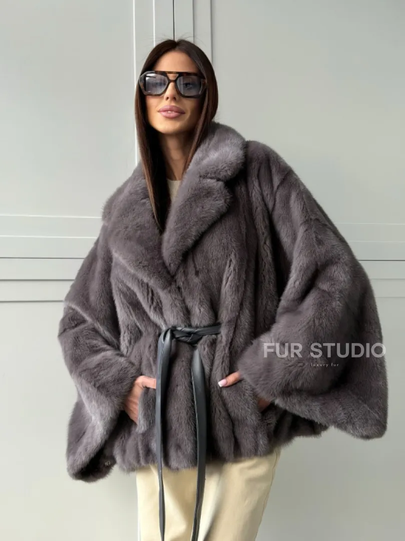 Автоледи норковая, модель -  «Летучая мышь»