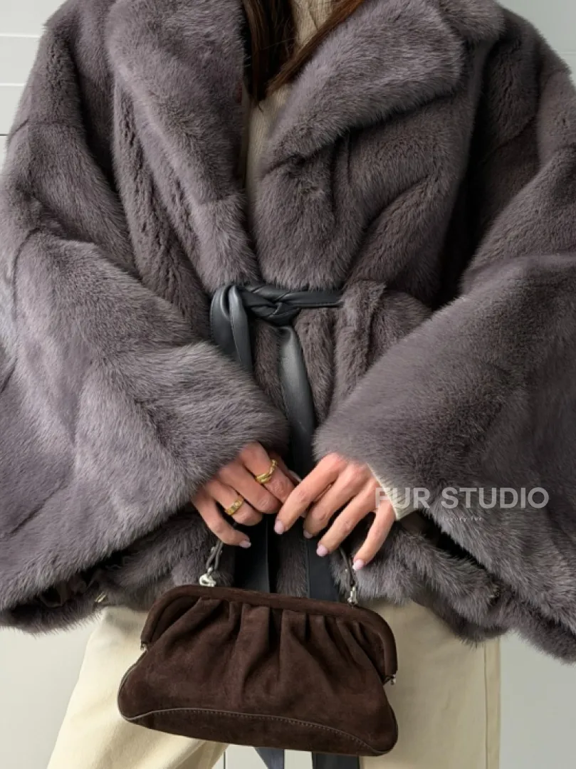 Автоледи норковая, модель -  «Летучая мышь»