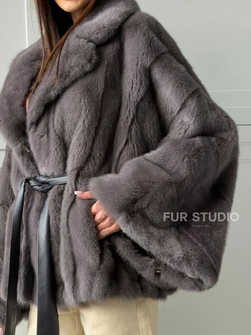 Автоледи норковая, модель -  «Летучая мышь»