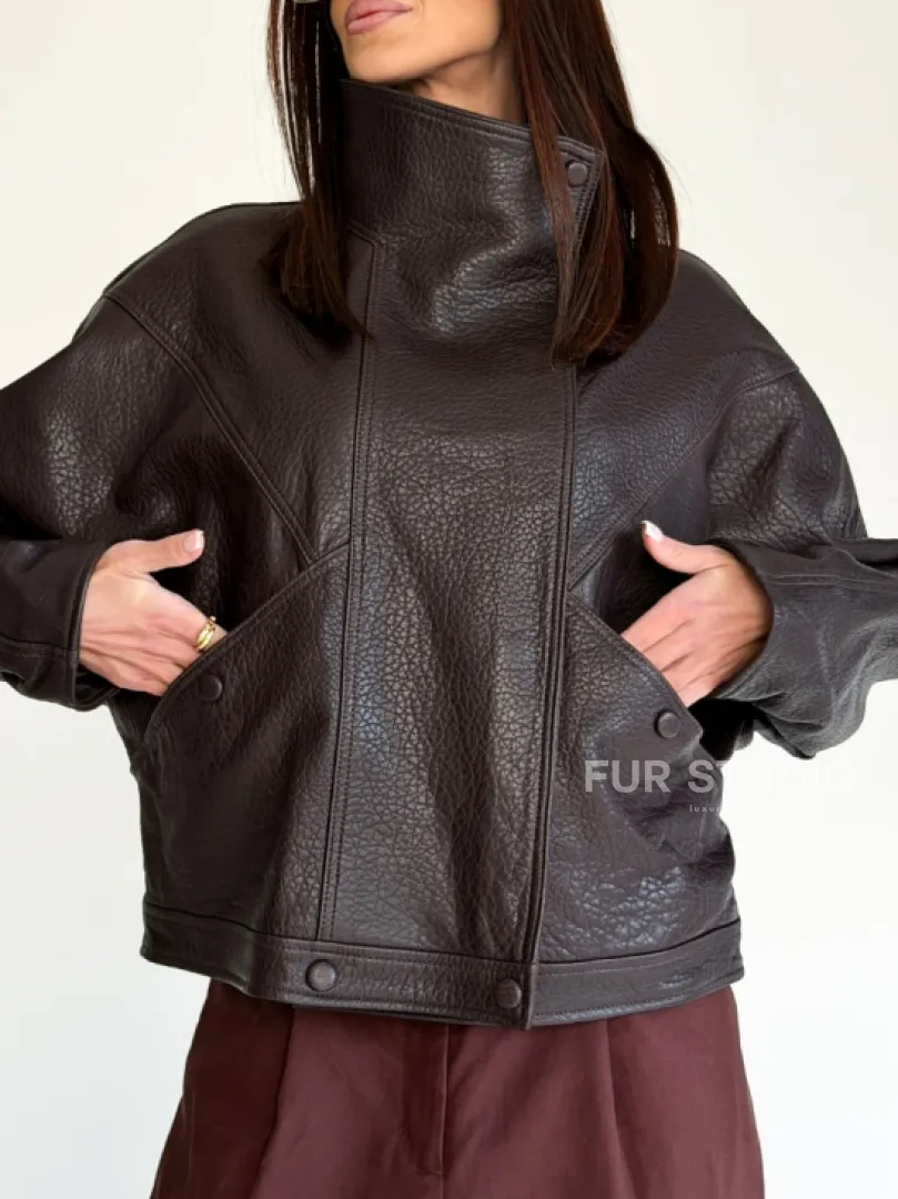 Женская кожаная куртка