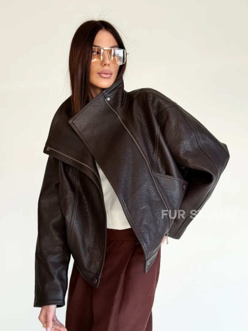Женская кожаная куртка