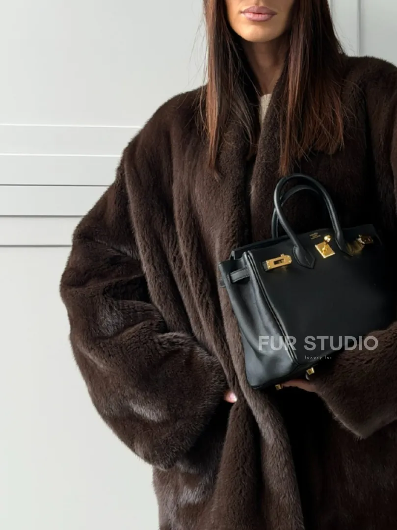 Куртка из норки с V - образным воротом