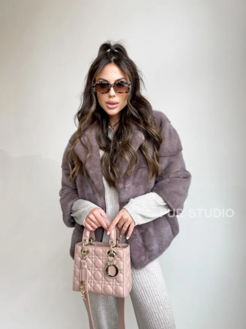 Шуба из меха норки автоледи