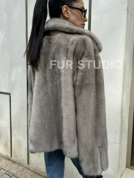 Шуба - косуха из меха норки - фото 5