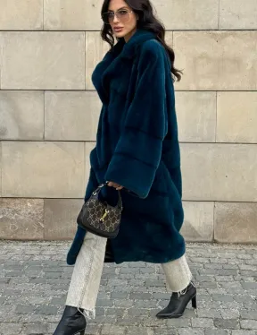 Шуба из аукционного меха норки NAFA английский воротник