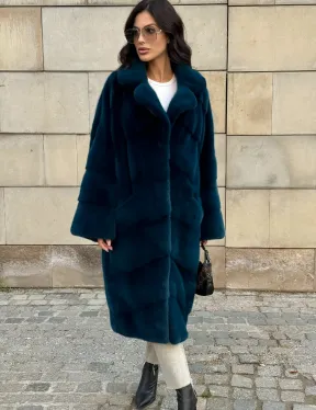 Шуба из аукционного меха норки NAFA английский воротник