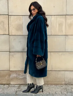 Шуба из аукционного меха норки NAFA английский воротник