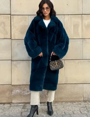 Шуба из аукционного меха норки NAFA английский воротник