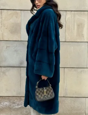 Шуба из аукционного меха норки NAFA английский воротник