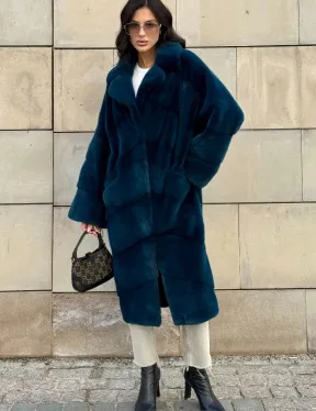 Шуба из аукционного меха норки NAFA английский воротник