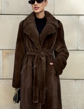 Норковая шуба цельный мех английский воротник KOPENHAGEN FUR