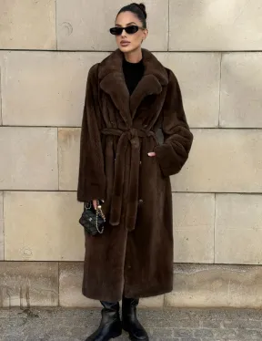 Норковая шуба цельный мех английский воротник KOPENHAGEN FUR