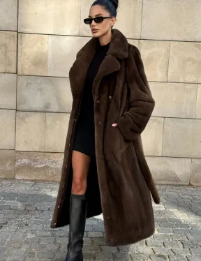 Норковая шуба цельный мех английский воротник KOPENHAGEN FUR