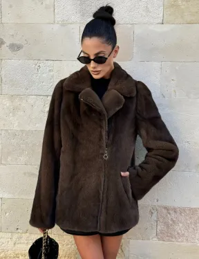 Норковая куртка (косуха) из аукционной скандинавской норки