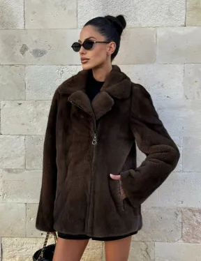 Норковая куртка (косуха) из аукционной скандинавской норки