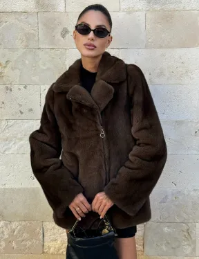 Норковая куртка (косуха) из аукционной скандинавской норки