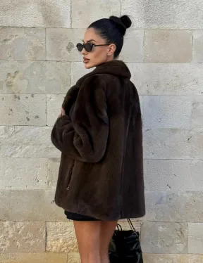 Норковая куртка (косуха) из аукционной скандинавской норки