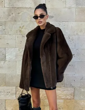 Норковая куртка (косуха) из аукционной скандинавской норки