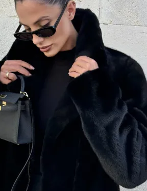 Черная косуха (куртка) из скандинавской норки