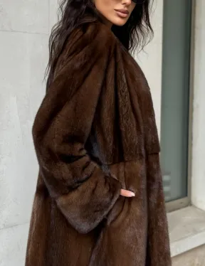 Модная шуба из скандинавской норки PREMIUM COLLECTION без воротника