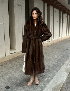 Модная шуба из скандинавской норки PREMIUM COLLECTION без воротника